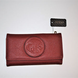 Guess Women's Wallet Red with Embossed Logo